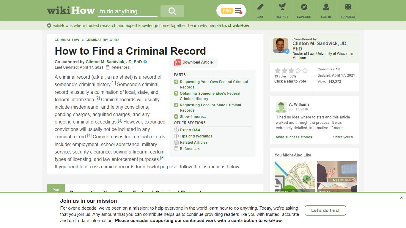 How to Find a Criminal Record (with Pictures) - wikiHow